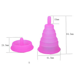 BINGAICUP medical grade silicone menstrual cup Women's menstrual period cup Foldable anti-leakage menstrual cup set