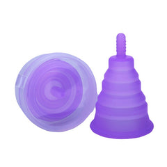 BINGAICUP medical grade silicone menstrual cup Women's menstrual period cup Foldable anti-leakage menstrual cup set